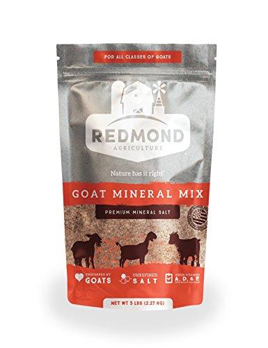 REDMOND Goat Mineral Supplement Mix, Unrefined Salt (5 LB)