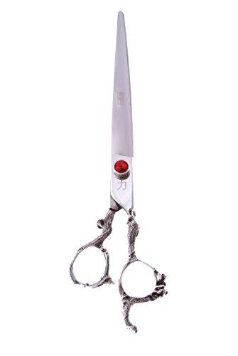 ShearsDirect Japanese 440C Stainless Steel Curved Shear with Dragon Handle, 9.0\\\