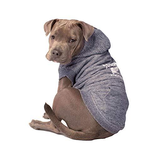 Canada Pooch Cozy Caribou Sherpa Lined Fleece Dog Hoodie, Charcoal, Size 14+, 14+ (13-15\\\