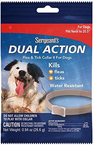 Sergeants Pet Products 3284 1 Count Dual Action Flea & Tick Collar for Dogs, 20.5