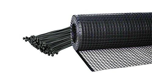 Kidkusion Heavy Duty Deck Guard, Black - 16 L x 3 H | Made in USA; Indoor/Outdoor Balcony and Stairway Deck Rail Safety Net; Child Safety; Pet Safety; Toy Safety