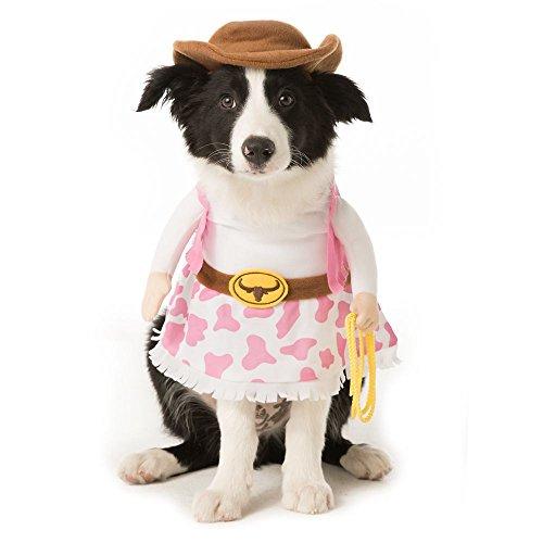 Thrills & Chills Pet Halloween Stand Up Cowgirl Pet Costume Large~