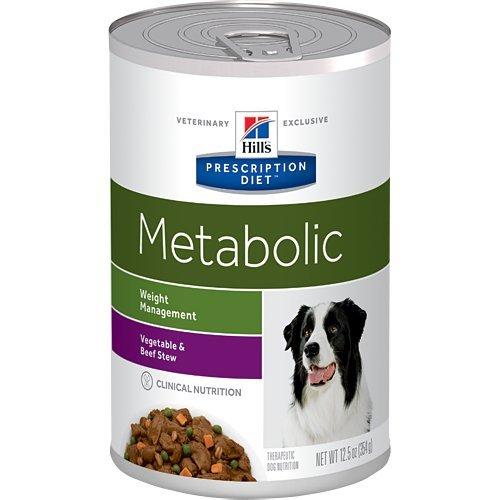Hill\\\'s Prescription Diet Metabolic Weight Management Vegetable & Beef Stew Canned Dog Food 12/12.5 oz