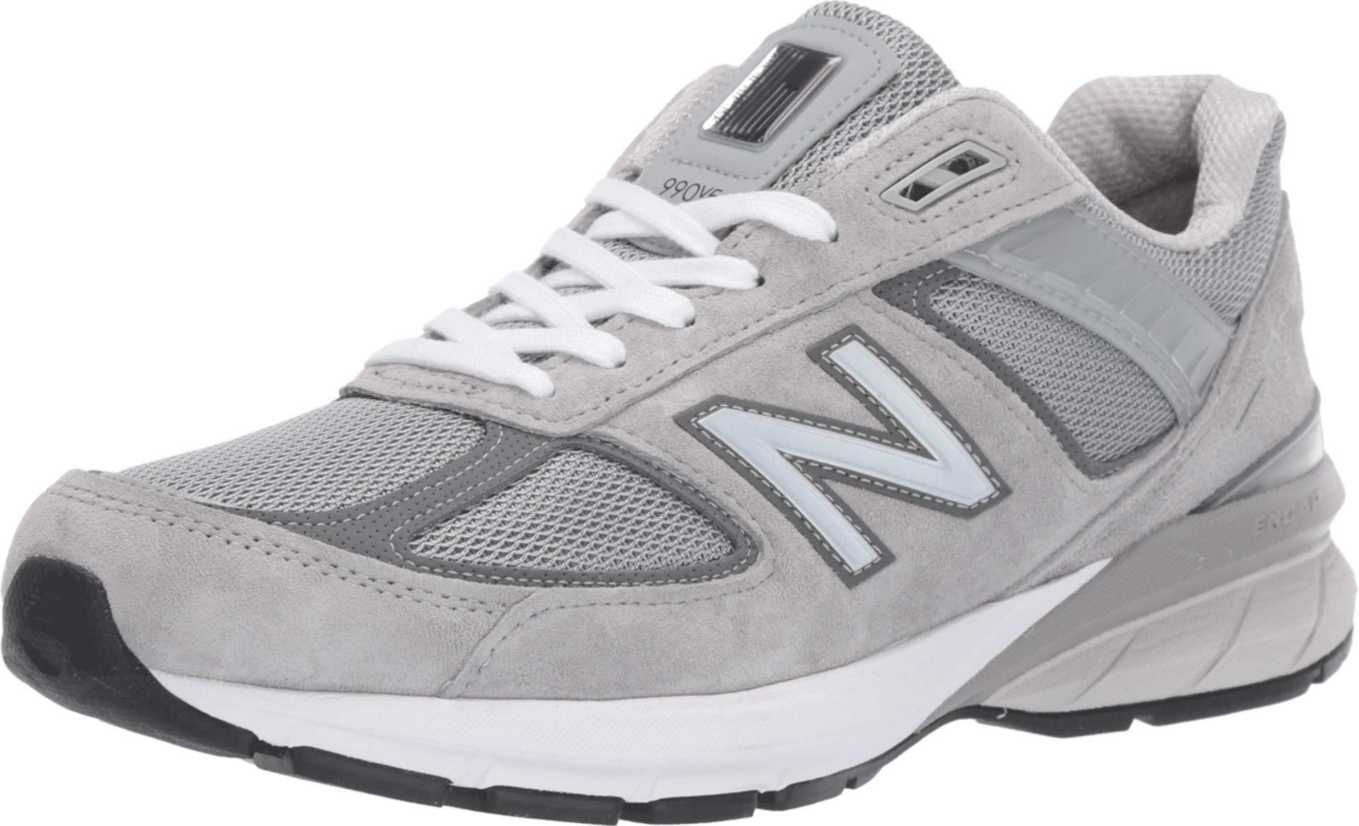 New Balance Mens Made in US 990 V5 Sneaker, greycastlerock, 125
