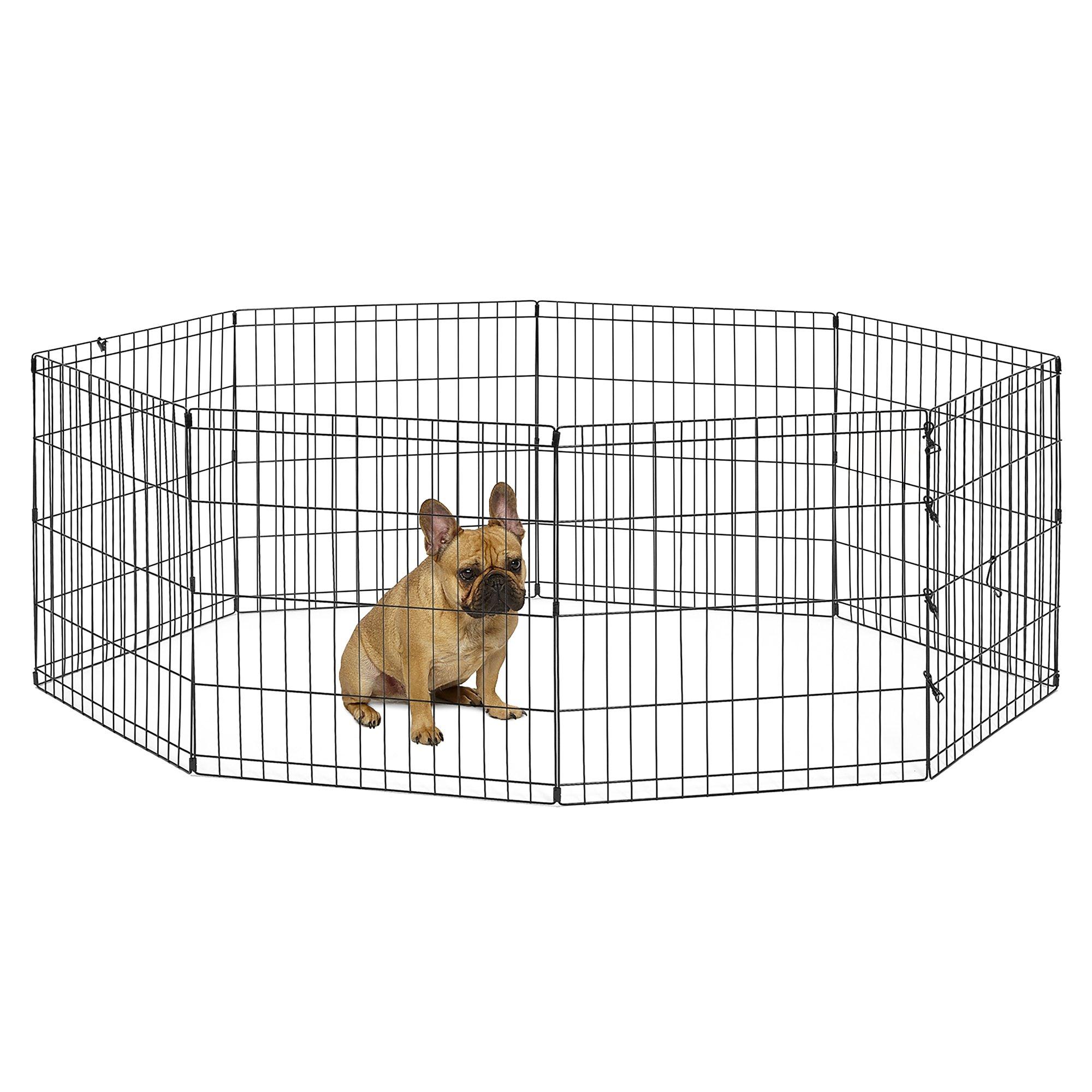 New World Pet Products B550-24 Foldable Exercise Pet Playpen, Black, Small/24 Inch x 24 Inch
