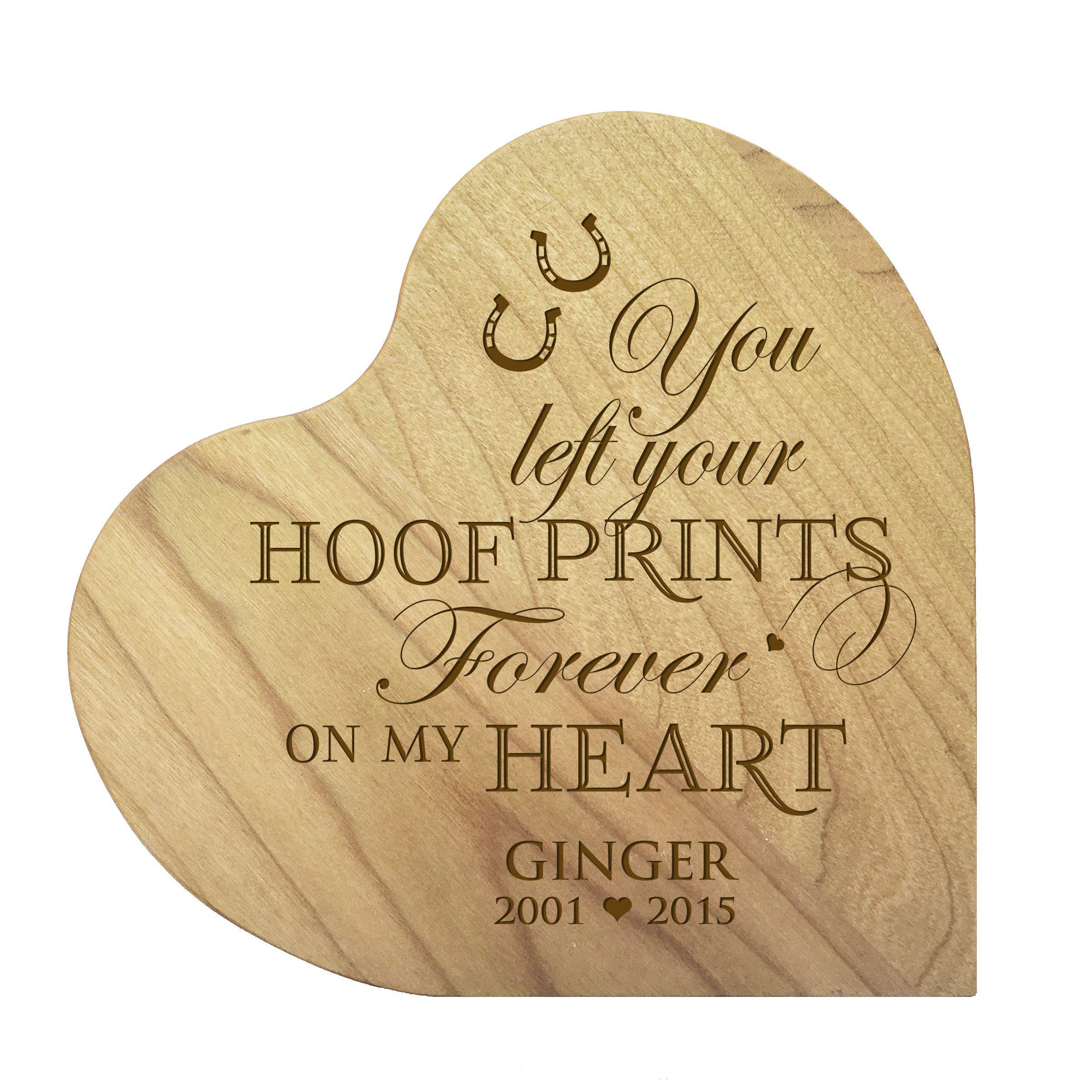 LifeSong Milestones Personalized Wood Maple Dog Cat Horse Pet Memorial Heart Block Quotes Custom Engraved Sympathy Gift Ideas for Loss of pet Memorial 5