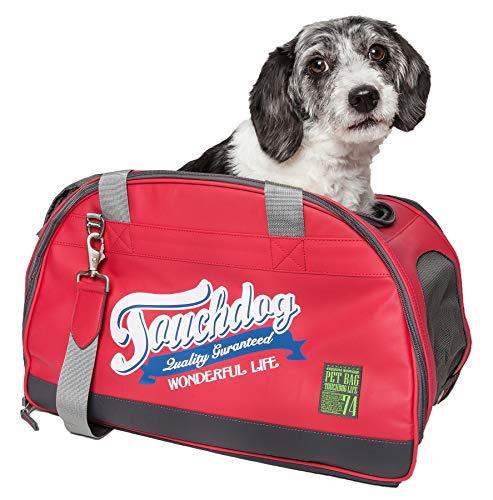 Touchdog Original Wick-Guard Water Resistant Fashion Pet Carrier, One Size, Red