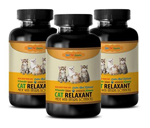 BEST PET SUPPLIES LLC Calming Treats for Cats Anxiety - Relaxant - for Cats - Keep Calm Formula - Chewy Treat - cat Relaxant Treats - 270 Treats (3 Bottles)