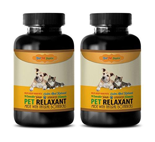 BEST PET SUPPLIES LLC Dog Anxiety Treats - Relaxant for Pets - Dog and CAT Treats - Keep Calm and Relaxed - Valerian Dogs - 180 Chews (2 Bottle)