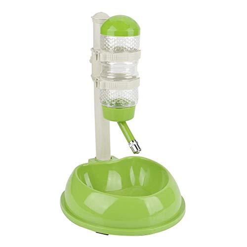 Dog Water Bottle Bowl,Automatically Feeding Water Height Adjustable Dispenser for Dog Cat(Green)