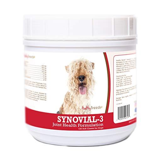 Healthy Breeds Synovial-3 Dog Hip & Joint Support Soft Chews for Lakeland Terrier - OVER 200 BREEDS - Glucosamine MSM Omega & Vitamins Supplement - Cartilage Care - 120 Ct