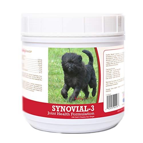 Healthy Breeds Synovial-3 Dog Hip & Joint Support Soft Chews for Affenpinscher - OVER 200 BREEDS - Glucosamine MSM Omega & Vitamins Supplement - Cartilage Care - 120 Ct