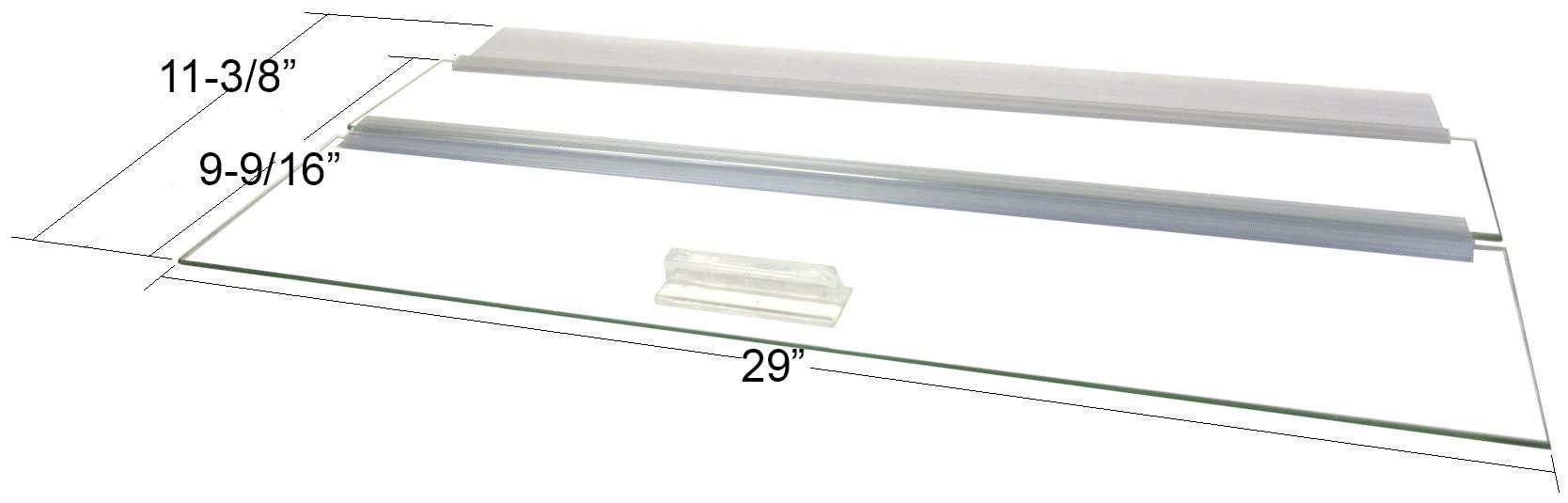Glass Canopy for Aquariums with and Without Center Braces, 10 Gallon to 200 Gallon Aquariums (Tank Without Center Brace, 30\\\