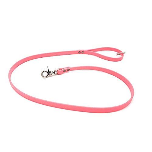 Furbaby Products Biothane Dog Training Leash Waterproof Corrosion Resistant for Pet|Cats|Puppy Medium Extra Large Dogs with Nickel Plated Swivel (3ft, Pink)