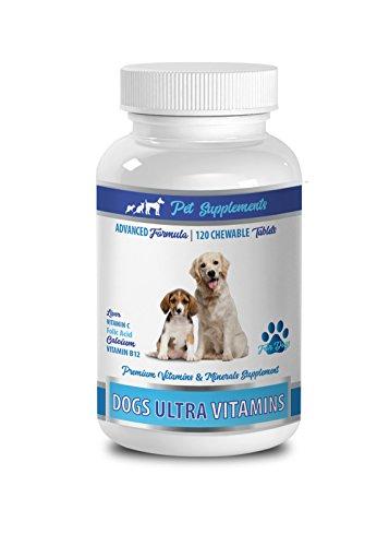 Dog Energy Booster - Ultra Vitamins for Dogs - Chews - Powerful Formula - Mineral Complex - Calcium for Dogs - 90 Treats (1 Bottle)