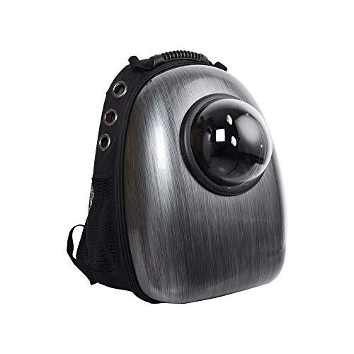 Livebest Bubble Backpack Pet Carriers Detachable Dog Cat Traveler with Semi-Sphere Window and Ventilation Holes Outdoor for Travelling and Hiking (Black)