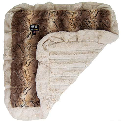 Bessie and Barnie Simba/ Natural Beauty Luxury Ultra Plush Faux Fur Pet, Dog, Cat, Puppy Super Soft Reversible Blanket (Multiple Sizes), S- 24\\\