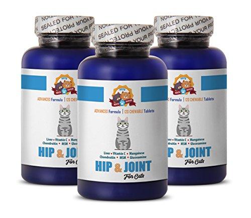 PETS HEALTH SOLUTION cat Hip Chews - Hip and Joint for Cats - Premium Formula - Treats - glucosamine for Cats Treats - 360 Chews (3 Bottle)