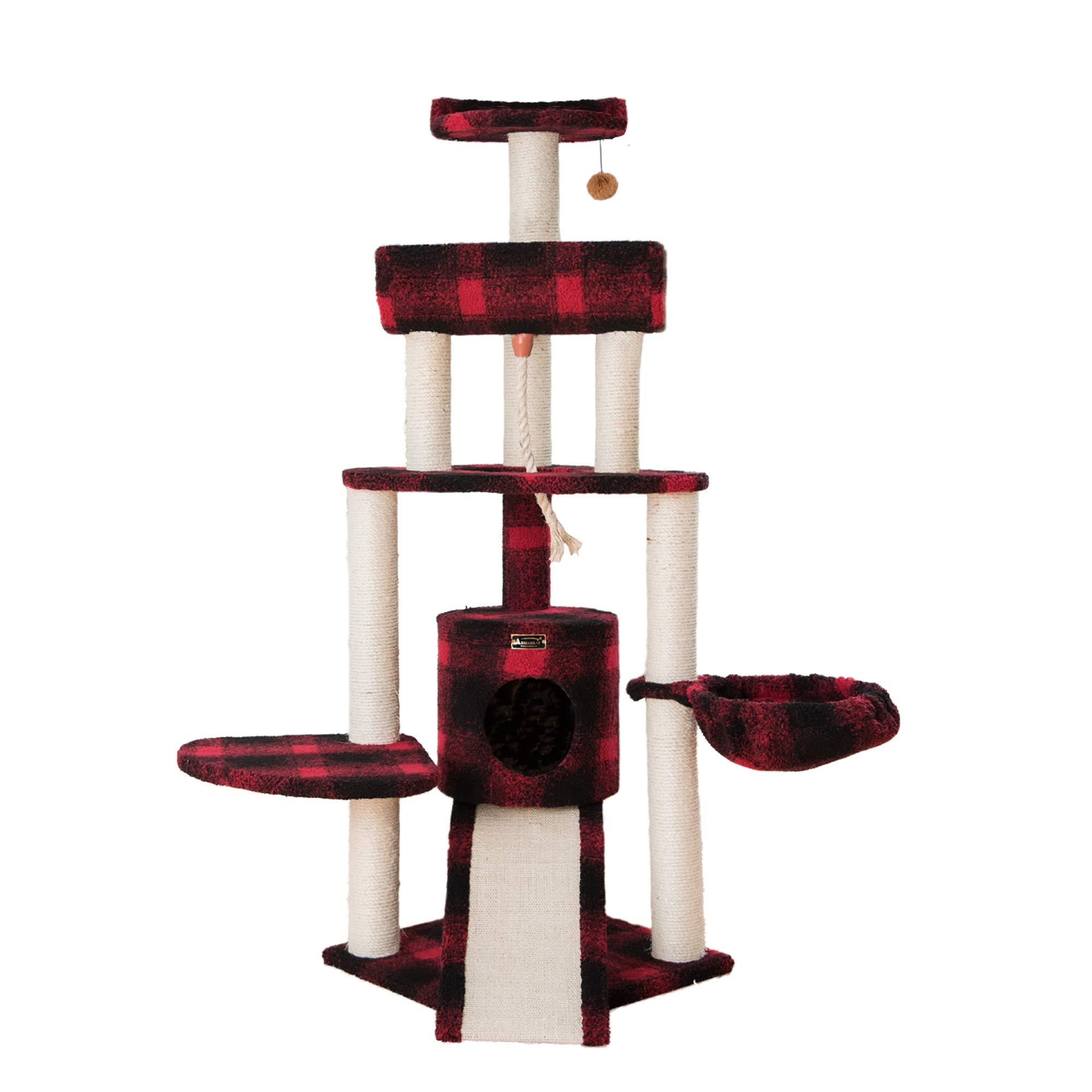 Armarkat B5806 Classic Cat Tree with Multiple Features, Jackson Galaxy Approved, Four Levels Real Wood Furniture