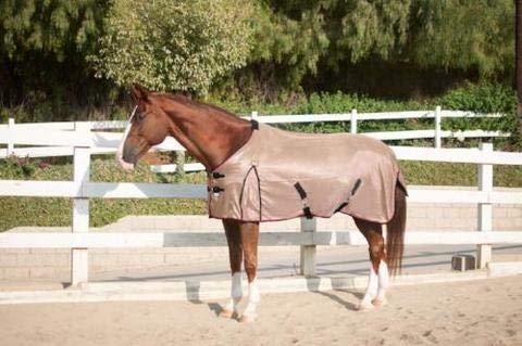 Kensington Platinum SureFit Protective Fly Sheet for Horses - SureFIt Cut with Snap Front Chest Closure - Made of Grooming Mesh This Sheet Offers Maximum Protection Year Round, Tan, 69