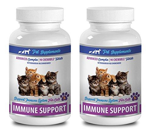PET SUPPLEMENTS Elderly cat Treats - CAT Immune Support - Booster - Premium Complex - Treats - cat Immune Supplement - 2 Bottle (180 Chews)