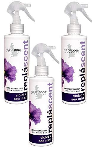 Isle of Dogs 3 Pack of Odor Neutralizing Spray, 8 Ounces Each (Violet + Sea Mist)