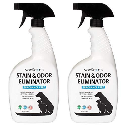 NonScents Stain & Odor Eliminator - Fragrance Free - Pet Odor & Stain Remover for Dog and Cat Urine, 32 oz (2-Pack)