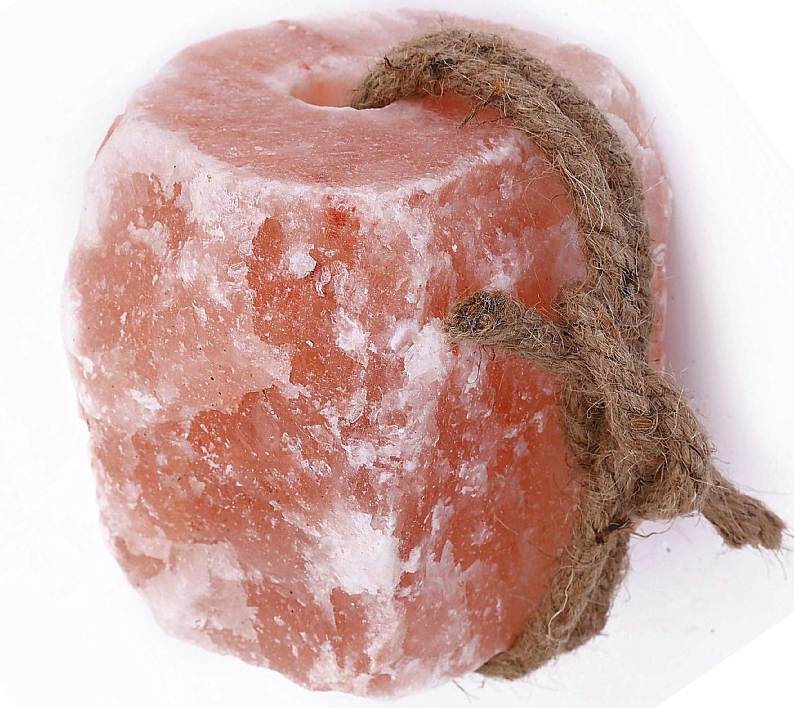 Himalayan Mineral Salt Lick (2-4 lbs on a Rope 100% Natural Product | Salt Block for Horses, Deer, Goats, Cattle, Rabbits | Vermont Salt & Stone (2-4 lbs on a Rope)