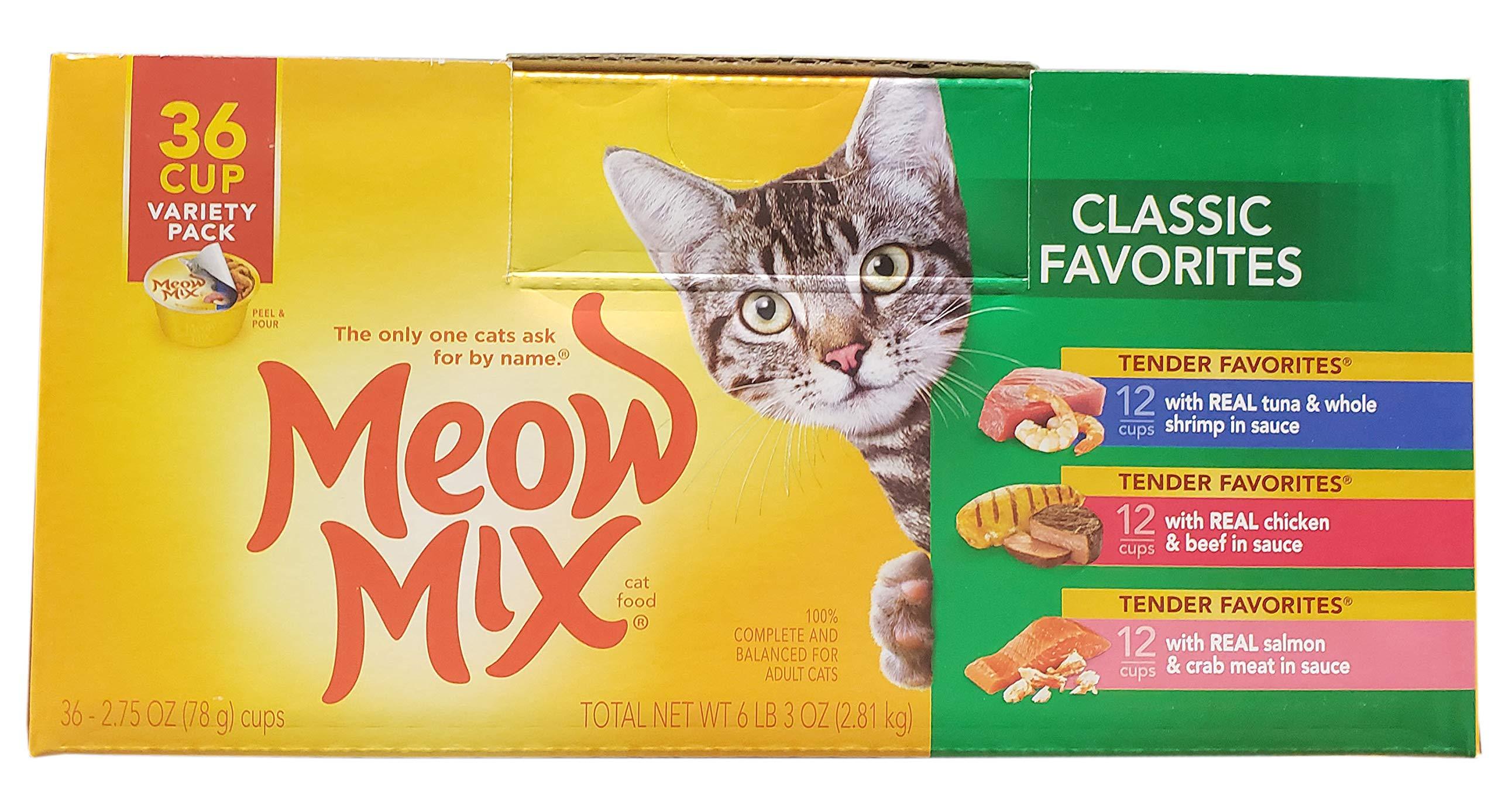 Meow Mix Classic Variety Pack (36 Count Net Wt 99.9 Oz)