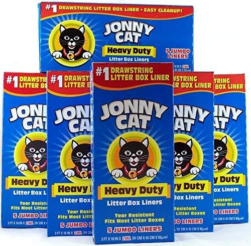 JONNY CAT Cat Litter Box Liners 5 per Box FamilyValue 12Pack