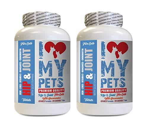 Cats Hip and Joint - CAT Hip and Joint Support - Best Strong Formula - glucosamine for Cats - 240 Treats (2 Bottles)
