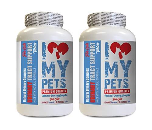 I LOVE MY PETS LLC Urinary Health cat - CAT Urinary Tract Support - Natural Complex - Premium - Cranberry for Cats - 180 Treats (2 Bottles)