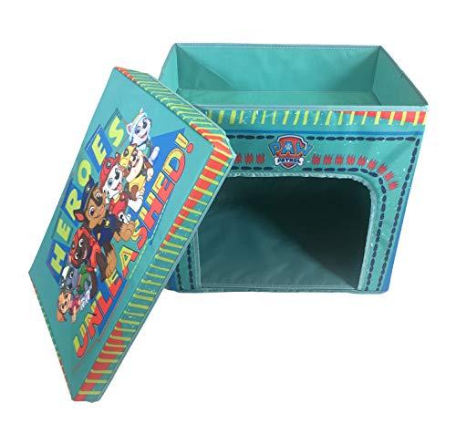 Penn-Plax Officially Licensed Paw Patrol Fold & Go Dog/Cat House with Top Storage Compartment for Home or Travel