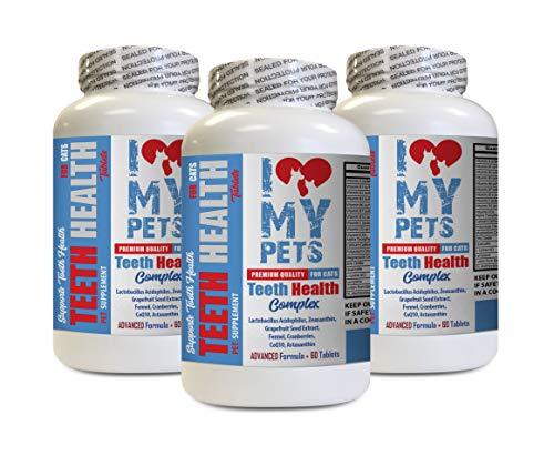 cat Breathe Treats - CAT Teeth Health Complex - Advanced Care Formula - Vitamin c for Cats - 180 Treats (3 Bottles)