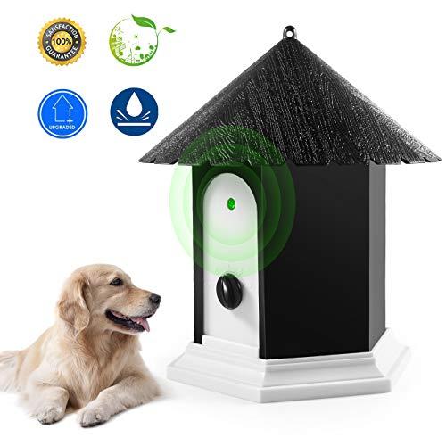 Anti Barking Device, Waterproof Indoor Outdoor Bark Control Device with Adjustable Ultrasonic Level Control Safe for Small Medium Large Dogs