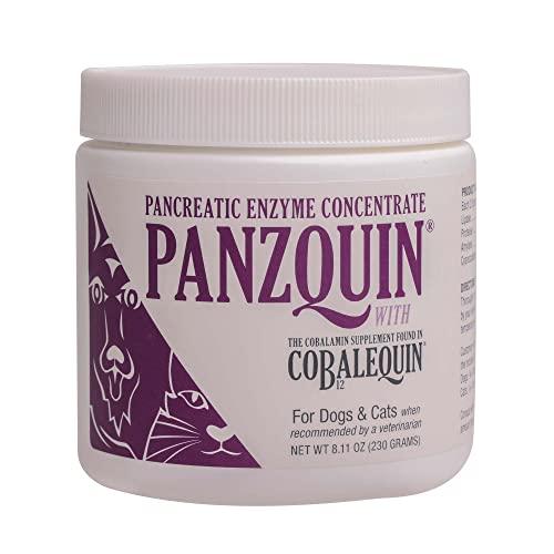 Nutramax Panzquin Powder Pancreatic Health Supplement for Cats and Small Dogs, 8.1 oz tub