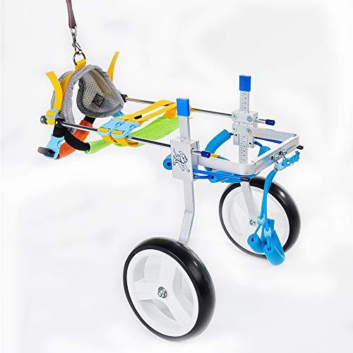 JUMP Adjustable Dog Pet Wheelchair for Hind Legs Rehabilitation, 2 Wheels Dog Cart Wheels (S)