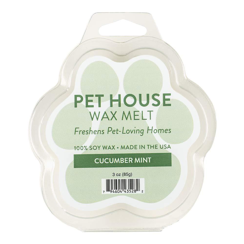 One Fur All 100% Natural Soy Wax Melts in 20+ Fragrances, Pack of 2 by Pet House - Long Lasting Pet Odor Eliminating Wax Melts, Non-Toxic Pet Wax Melts, Unique, Made in USA (Cucumber Mint)