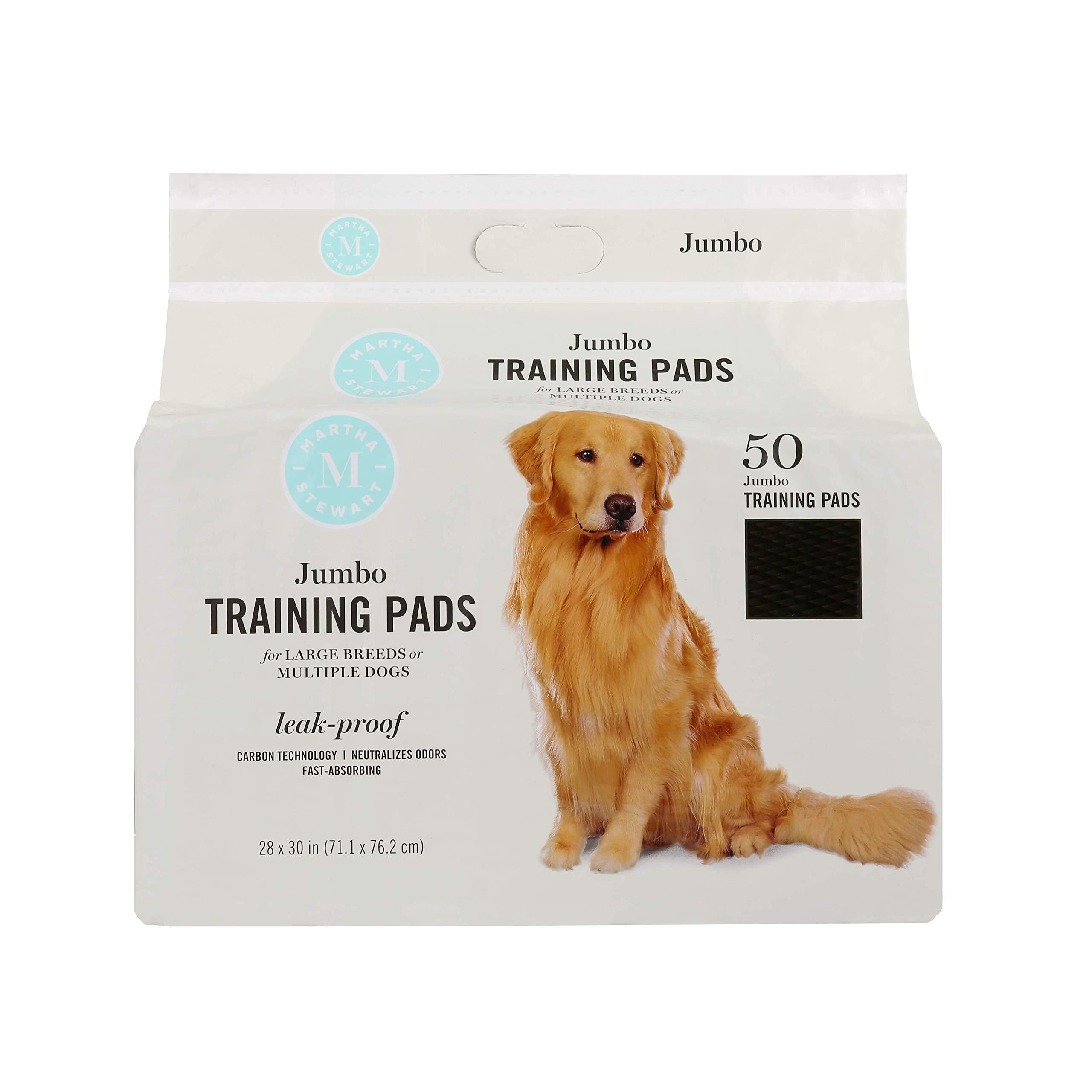 Martha Stewart for Pets Jumbo Training Pads for All Dogs and Puppies | Extra Large Dog and Puppy Pads | High Quality, Super Absorbent | 28\\\