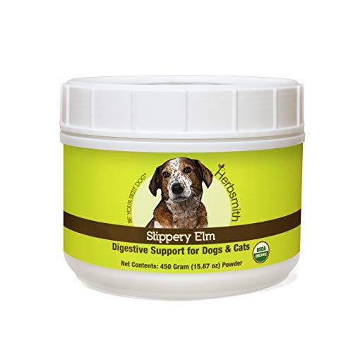 Herbsmith Organic Slippery Elm - Digestive Aid for Dogs and Cats - Constipation and Diarrhea Relief for Dogs and Cats - Megaesophagus Dog Aid - 450g