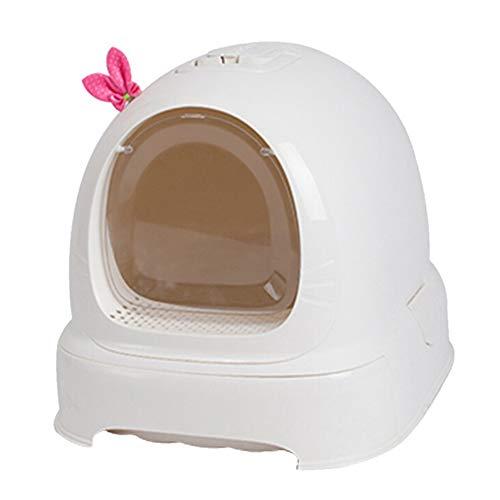 MSQL Pet Toilet Extra Large Enclosed Sifting Cat Litter Box, 360