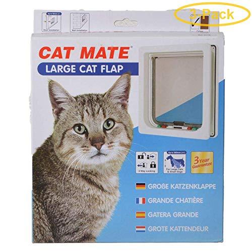 Cat Mate 4-Way Locking Self Lining Door-Large Cat Small Dog 9.5\\\