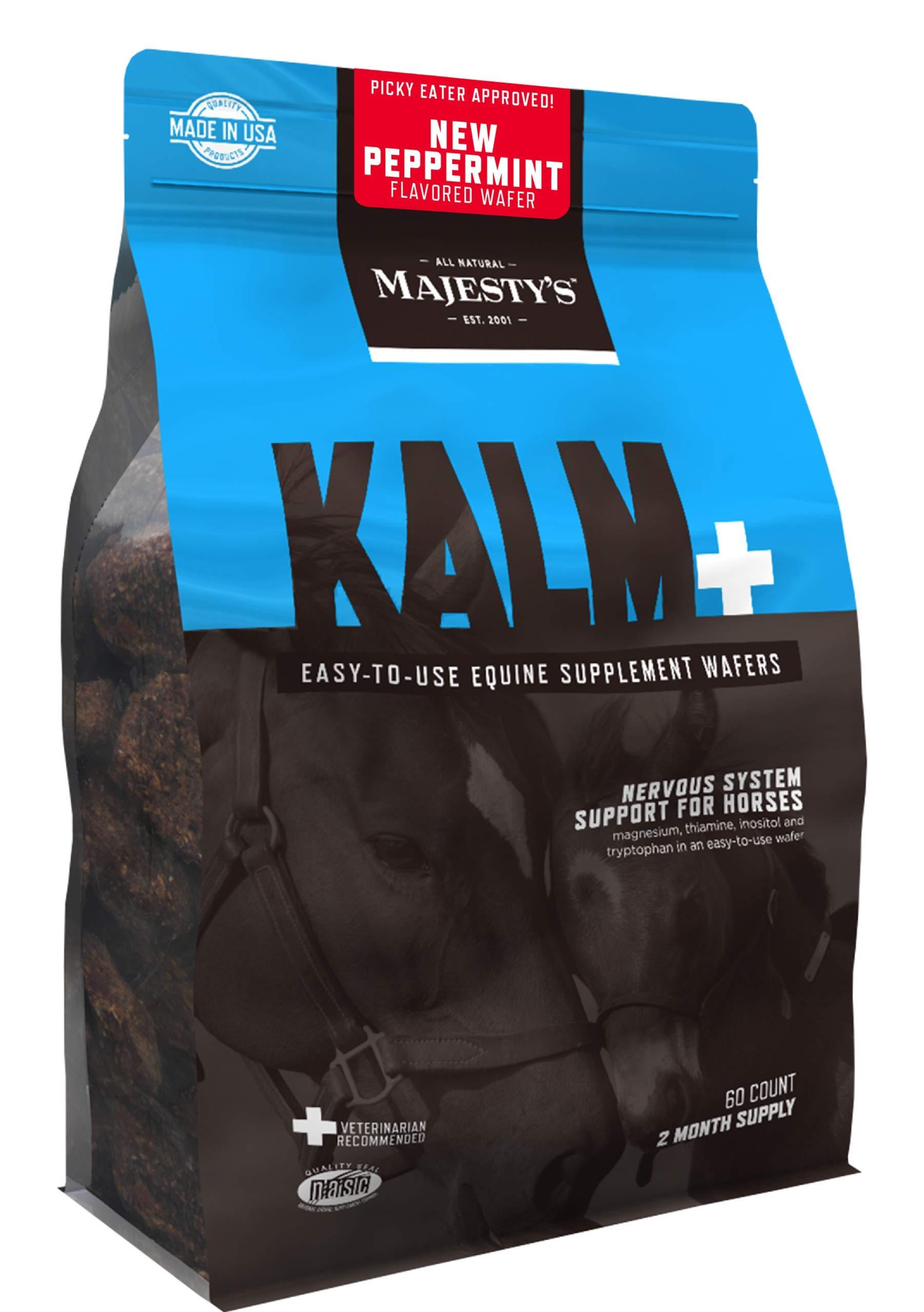 Majesty\\\'s Kalm Plus Horse / Equine Peppermint Wafers 30 Count