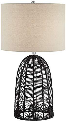 Aria Black Rope Cage Table Lamp