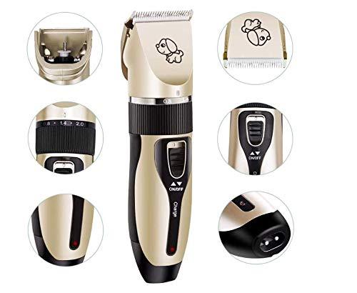 JOBNICE Dog Shaver Clippers Low Noise Rechargeable Cordless Electric Quiet Hair Clippers Set for Dogs Cats Pets