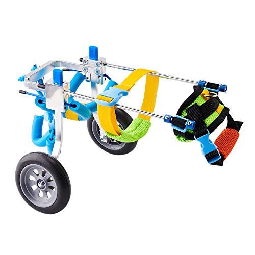 Gift2U Adjustable Dog Wheelchair,Hind Legs Rehabilitation 2 Wheels Dog Cart,(XS-Weight:8.8-22lbs,Height:7.5\\\