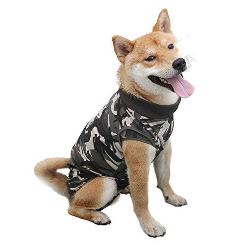 HEYWEAN Dog Surgical Recovery Suit for Dogs Long Sleeve Keep Dog from Licking Abdominal Wound Protector E-Collar Alternative After Surgery Wear Pet Supplier