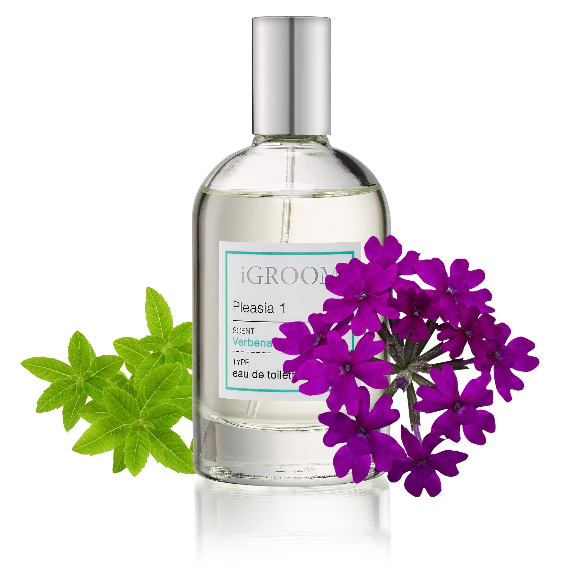 iGroom Pet Perfume Pleasia 1, Luxury Pet Beauty Care, Verbena Scent, Long Lasting, Made in USA, 100 ml