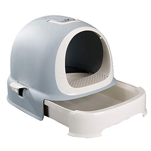 Leehabi Cat Litter Box with Lid Hooded Cat Litter Toilet with Garbage Shovel