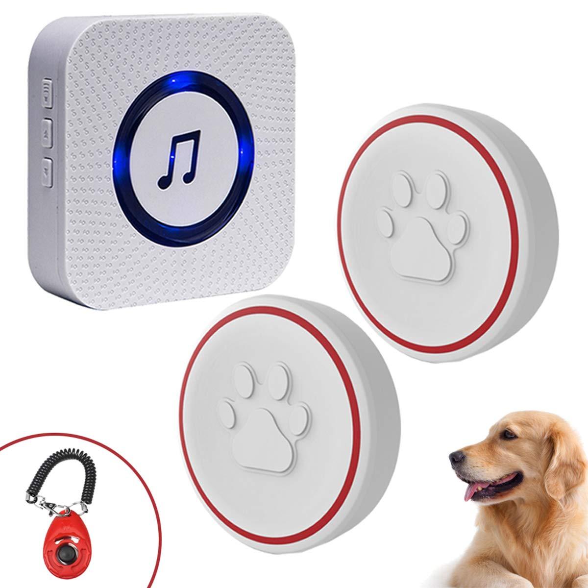 ChunHee Dog Bell for Potty Training Wireless Doggie Door Bell for Dog Puppy Training Sliding Door/Go Outside Doorbell and Waterproof Touch Button
